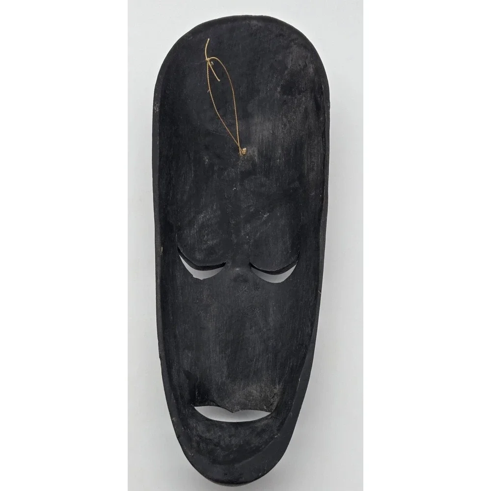 Vintage Carved Wooden Wall Mask Bahamas Folk Art Tribal‎ Style Home Decor 12.75